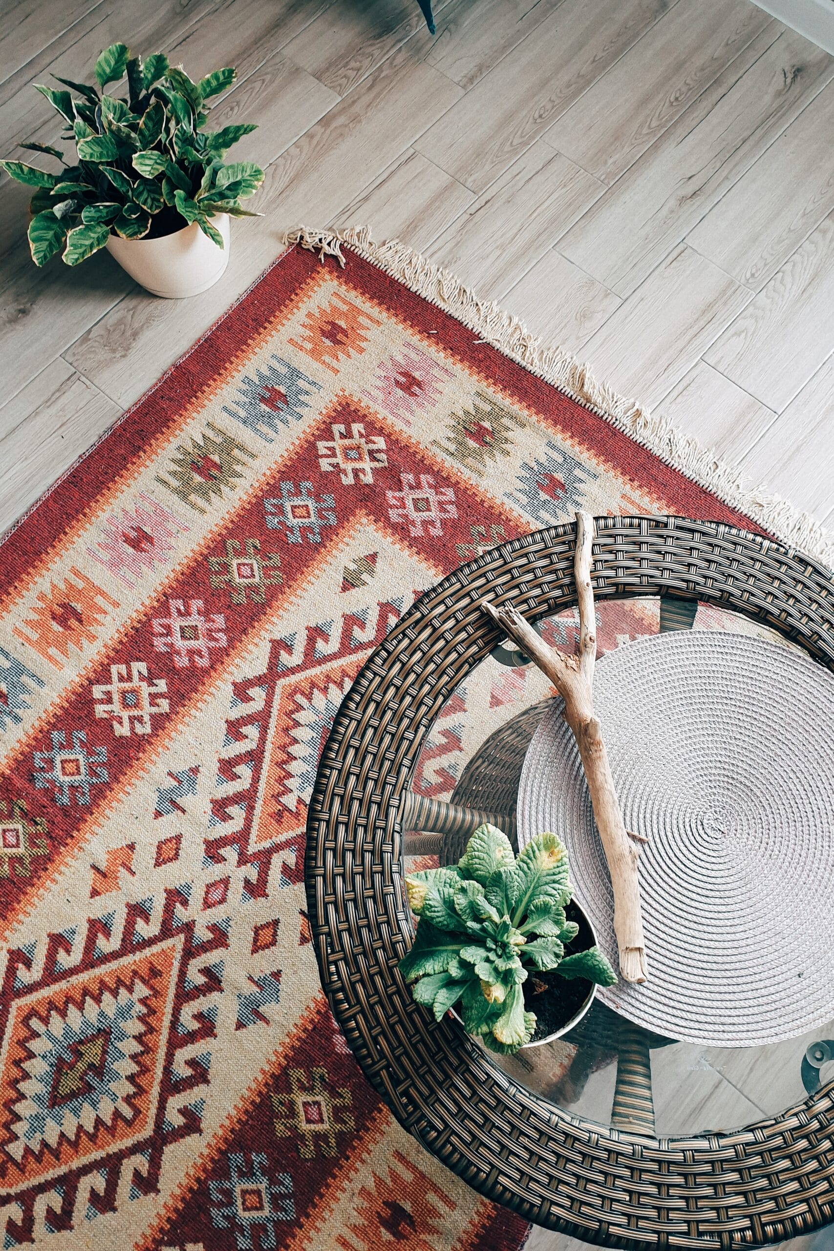 traditional luxury rug on the floor