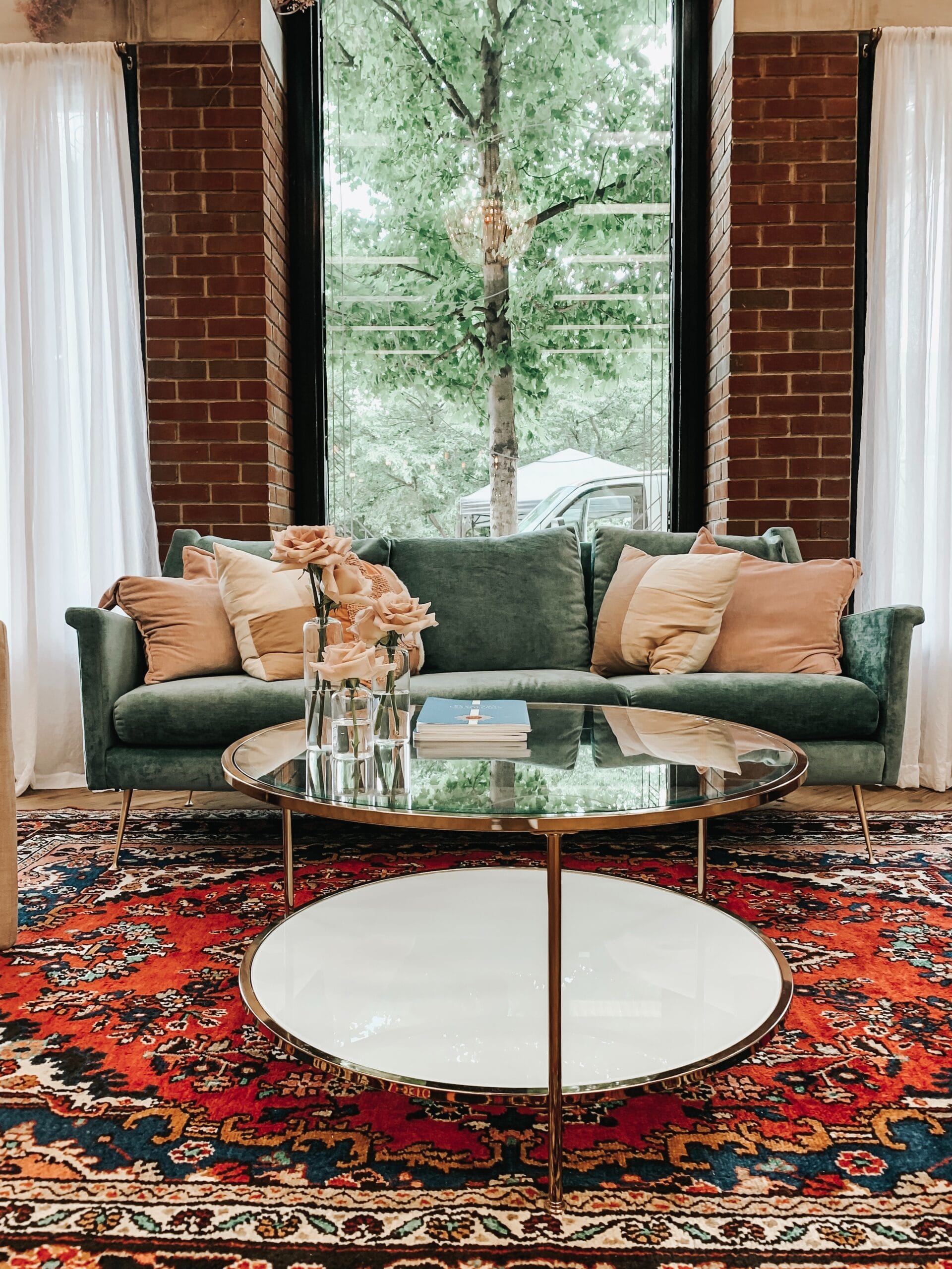 oriental luxury rug in a room
