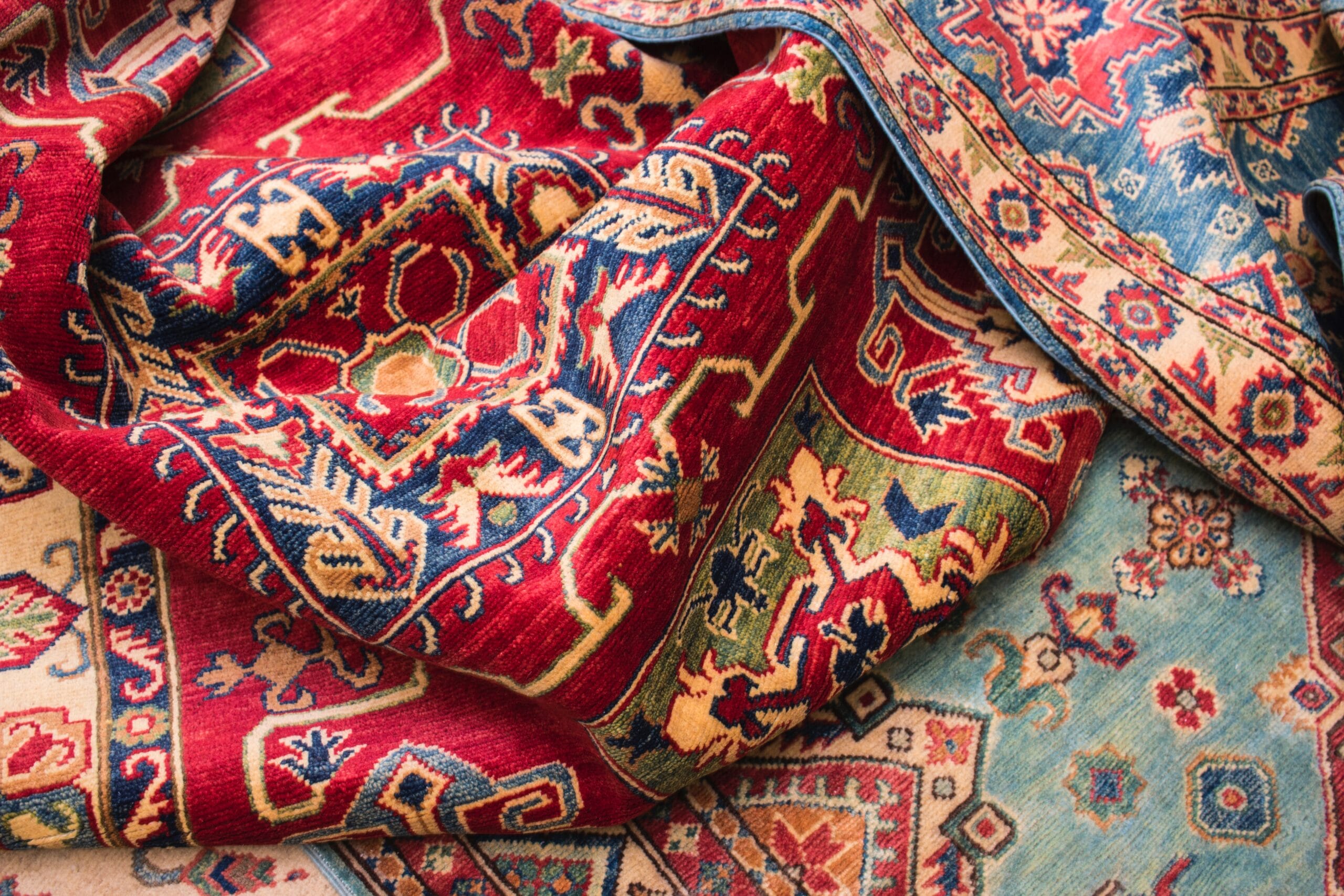 silk luxury rug close-up shot