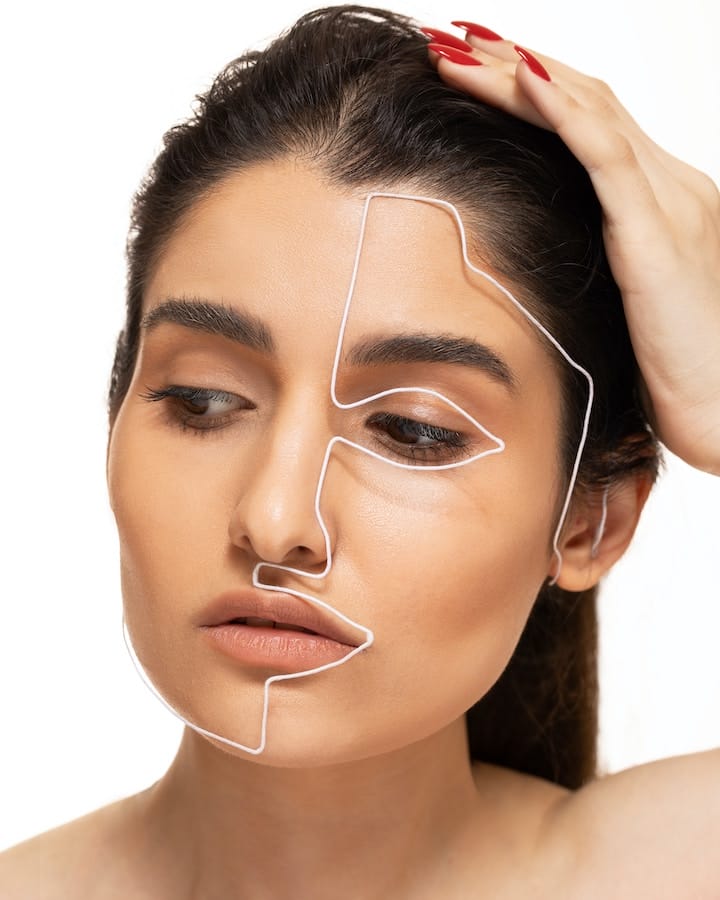 a woman's face 