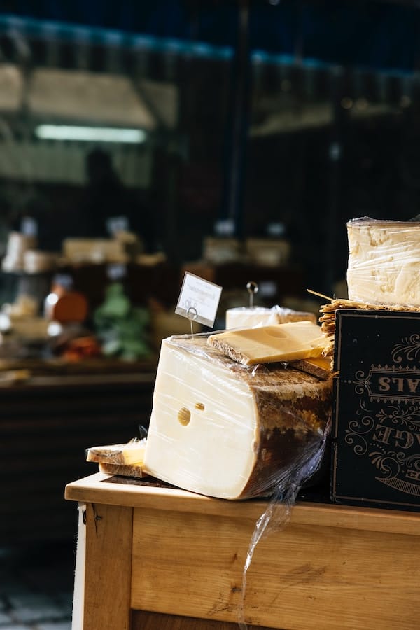 quarter of an artisanal cheese round